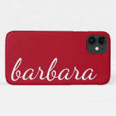 Coques Case-Mate iPhone Script Red tendance personnalisé (Dos (Horizontal))