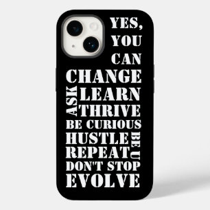Coque Pour iPhone 14 Script rétro noir et blanc Inspiration