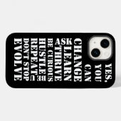 Coques Case-Mate iPhone Script rétro noir et blanc Inspiration (Verso (horizontal))