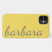 Coques Case-Mate iPhone Script tendance jaune personnalisé (Dos (Horizontal))