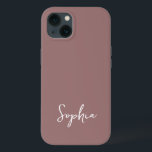 Case-Mate iPhone Case Script tendance moderne signature personnalisée No<br><div class="desc">Fraîchement et élégant,  ce design de script signature tendance comprend votre nom personnalisé dans des tons de terre élégants. Personnalisez avec votre couleur arrière - plan personnalisée en utilisant l'outil d'édition au bas de l'onglet de personnalisation et faites de cet accessoire unique et parfait!</div>