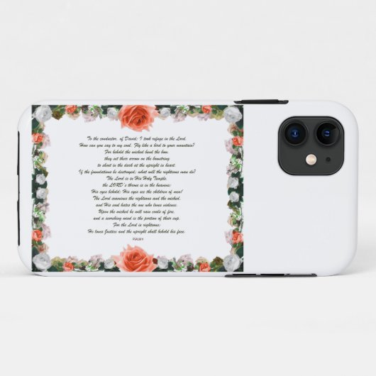 Coques Case-Mate iPhone Scripture, Psaume 11, Botanic (Dos (Horizontal))