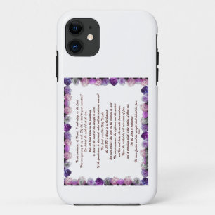 Case-Mate iPhone Case Scripture, Psaume 11, Purple Roses