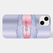 Coques Case-Mate iPhone Scrire violet rose rose agneau nom (Verso (horizontal))