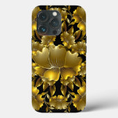 Coques Case-Mate iPhone Sculpture Florale en Or Luxueux (Verso)