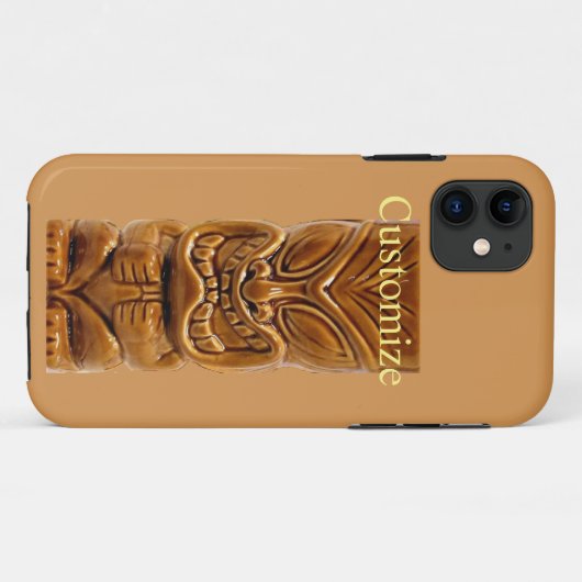 Coques Case-Mate iPhone Sculpture Gold Tiki Thunder_Cove (Dos (Horizontal))