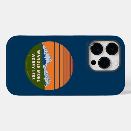 Coques Case-Mate iPhone Se promener plus s'inquiéter moins (Verso (horizontal))