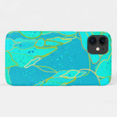 Coques Case-Mate iPhone "Sea Grotto" abstrait - turquoise, bleu, or (Dos (Horizontal))