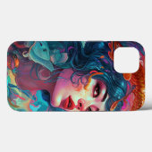 Coques Case-Mate iPhone Sea Serpent Hair Lady Imaginaire Art (Verso (horizontal))