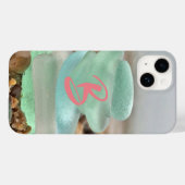 Coques Case-Mate iPhone Seaglass et sable de plage bleu turquoise gris ver (Verso (horizontal))