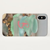 Coques Case-Mate iPhone Seaglass et sable de plage turquoise bleu vert bru (Dos (Horizontal))