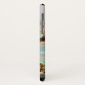 Coques Case-Mate iPhone Seaglass et sable de plage turquoise bleu vert bru (Dos/Gauche)