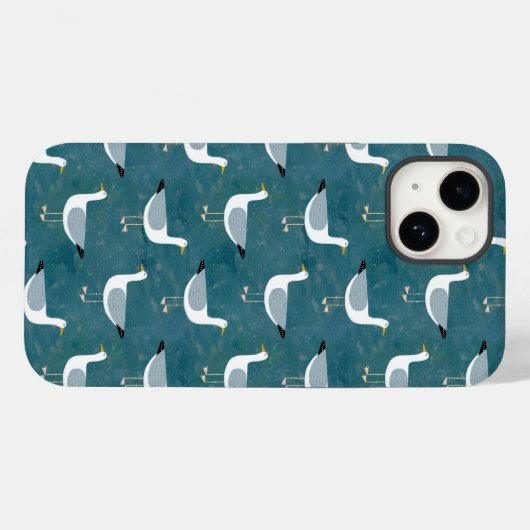 Coques Case-Mate iPhone Seagull Turquoise (Verso (horizontal))