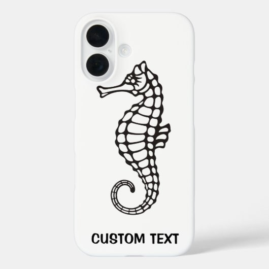Coques Case-Mate iPhone Seahorse Black (Verso)
