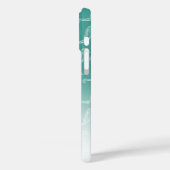 Coques Case-Mate iPhone Seahorse Skeleton Motif Sea Green Monogramme Nom (Verso / Gauche)