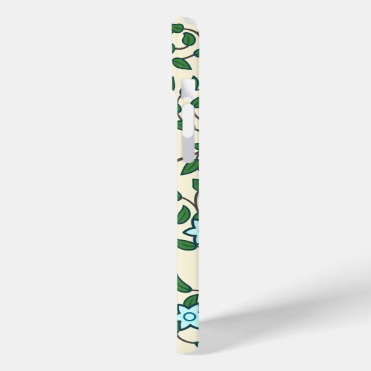 Coques Case-Mate iPhone Seamless floral pattern on beige background (Verso / Gauche)