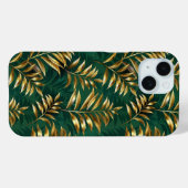 Coques Case-Mate iPhone Seamless pattern with golden ferns (Verso (horizontal))