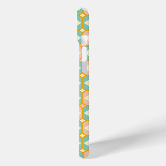 Coques Case-Mate iPhone Seamless retro pattern with rounded squares (Verso / Gauche)