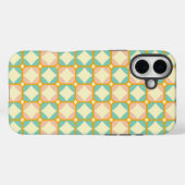 Coques Case-Mate iPhone Seamless retro pattern with rounded squares (Verso (horizontal))