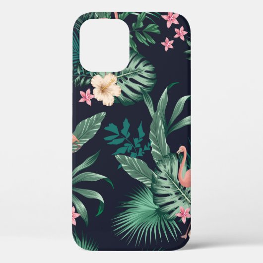 Coques Case-Mate iPhone seamless tropical pattern with lush foliage, flow (Verso)