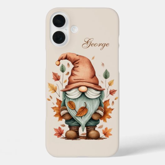 Coques Case-Mate iPhone Seasonal gnome add name  (Verso)