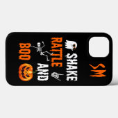 Coques Case-Mate iPhone Secousse de monogramme, Rattle, Boo Fun squelette (Verso (horizontal))