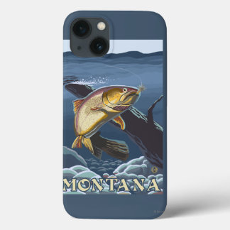 Coques Pour iPhone Section de la pêche à la truite - Montana