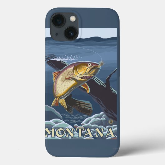 Coques Case-Mate iPhone Section de la pêche à la truite - Montana (Verso)