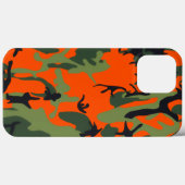 Coques Case-Mate iPhone Sécurité Orange et Camo vert (Verso (horizontal))