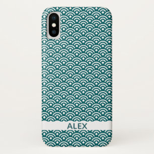 Case-Mate iPhone Case Seigaiha Motif japonais Nom personnalisé