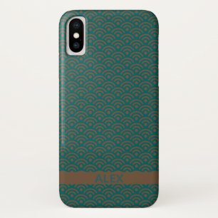 Case-Mate iPhone Case Seigaiha Motif japonais Nom personnalisé