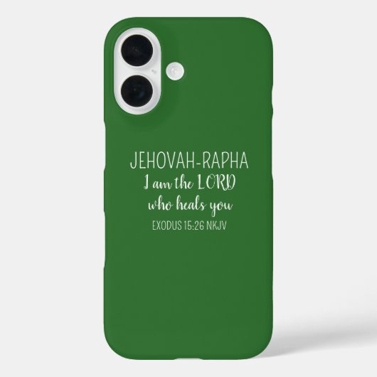 Coques Case-Mate iPhone Seigneur Qui Guérit Vert Foncé Simple Chrétien (Verso)