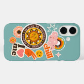 Coques Case-Mate iPhone Self Love & Chill - Sticker Retro Super (Verso (horizontal))