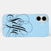 Coques Case-Mate iPhone SELFIE Calligraphie Lettrage Ice Blue Mode (Verso (horizontal))