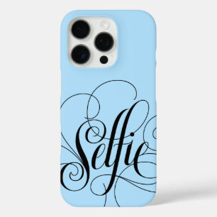 Coques iPhone 16 Pro SELFIE Lettrer Elegant Glace Quelque chose de bleu