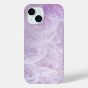 Coque Pour iPhone 15 Semences de Dandelion doux sur pourpre   Personnal