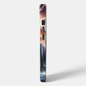 Coques Case-Mate iPhone Semi Camion dans une tempête de foudre vibrante (Verso / Gauche)