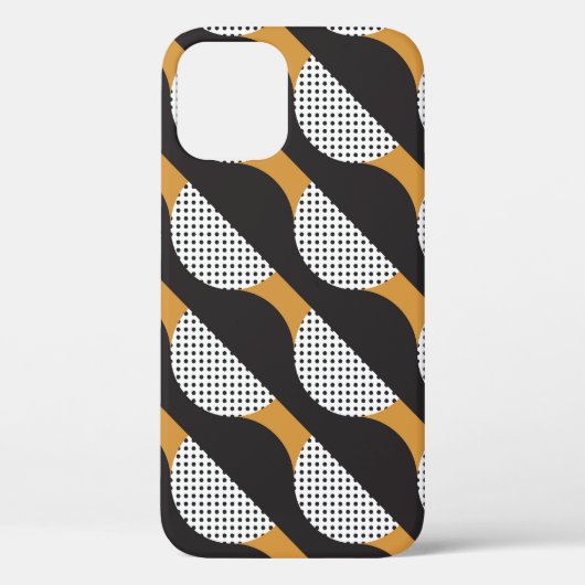 Coques Case-Mate iPhone Semicules et points, motif géométrique. (Verso)