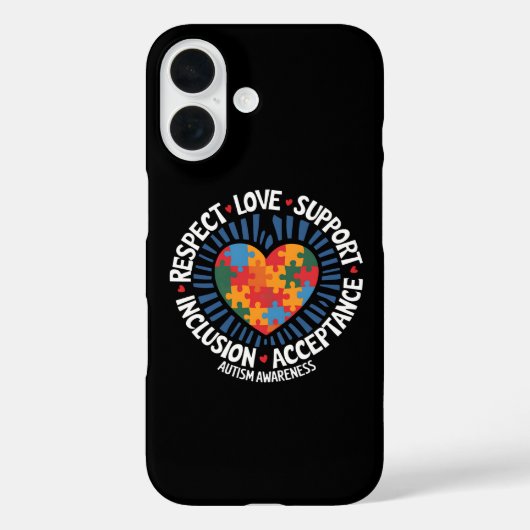 Coques Case-Mate iPhone Sensibilisation à l'autisme Autistique Respect Amo (Verso)