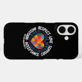 Coques Case-Mate iPhone Sensibilisation à l'autisme Autistique Respect Amo (Verso (horizontal))