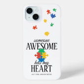 Coques Case-Mate iPhone Sensibilisation à l'autisme Quelqu'un de génial a (Verso)
