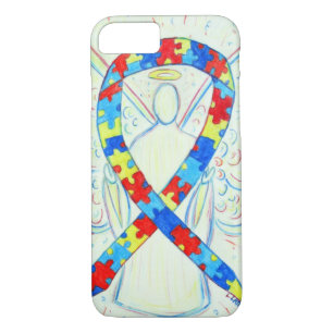 Coque iPhone 7 Sensibilisation au casse-tête Ruban Angel personna