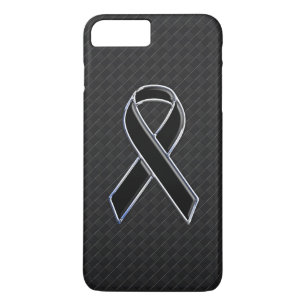 Coque iPhone 7 Plus Sensibilisation au ruban noir élégant