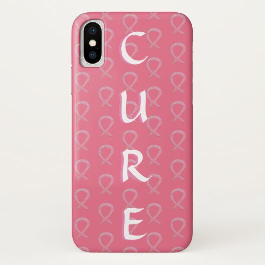 Coques Case-Mate iPhone Sensibilisation rose Ruban Cancer du sein iPhone X (Dos)