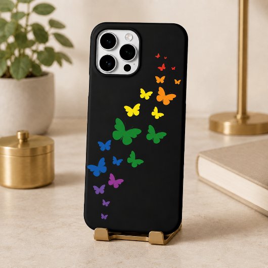 Coques Case-Mate iPhone Sentier arc-en-ciel papillon LGBTQ
