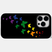 Coques Case-Mate iPhone Sentier arc-en-ciel papillon LGBTQ (Verso (horizontal))