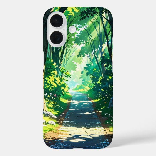 Coques Case-Mate iPhone Sentier de la forêt de printemps - Paysage d'Anime (Verso)