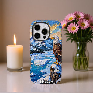 Coques iPhone 16 Pro Sentinel Eagle, Majesté congelée