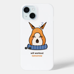 Coque Pour iPhone 15 S'entraînera Demain Renard Drôle Humour de Gym