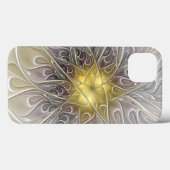 Coques Case-Mate iPhone S'épanouir avec une fleur fractale abstraite moder (Verso (horizontal))